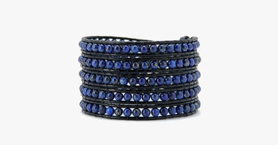 4MM Lapis Natural Stone Wrap Bracelet