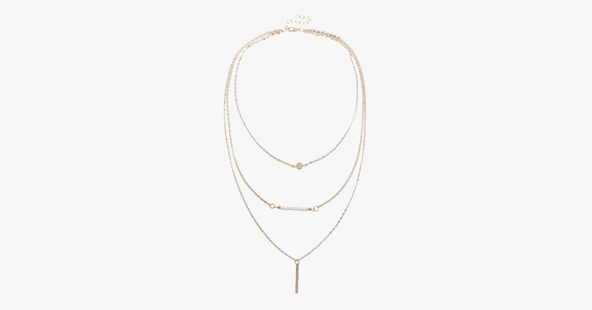 3 Multi-Layer Bar Necklace