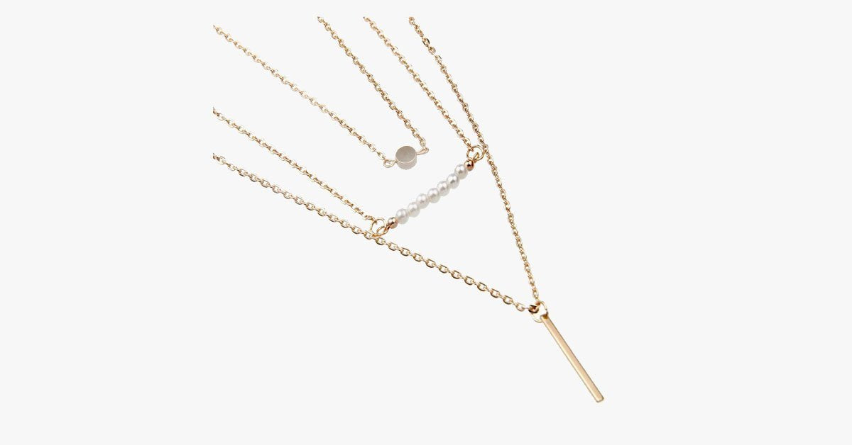 3 Multi-Layer Bar Necklace
