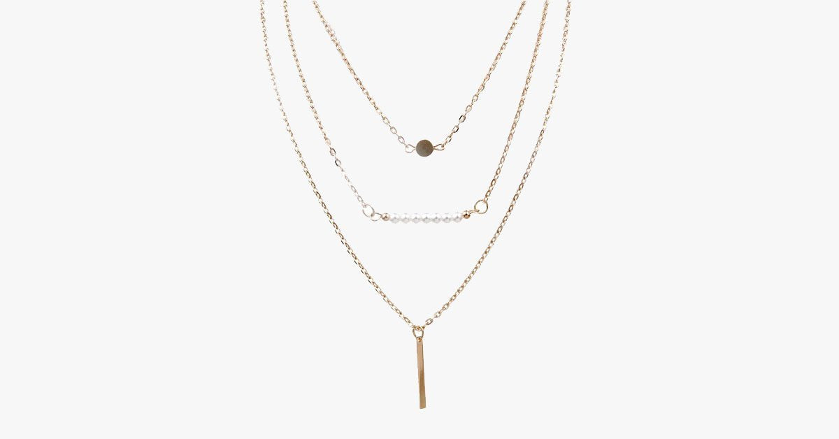 3 Multi-Layer Bar Necklace