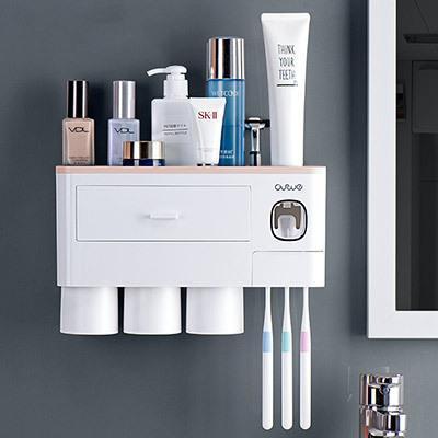 Automatic Toothpaste Dispenser With Magnetic Cups