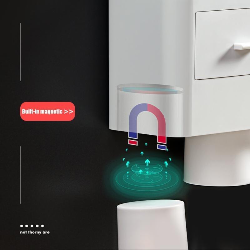 Automatic Toothpaste Dispenser With Magnetic Cups