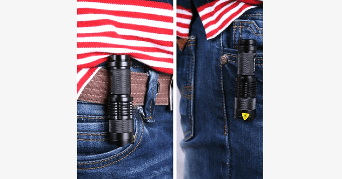 2000LM Waterproof Super Bright Adjustable Focus Tactical LED Flashlight
