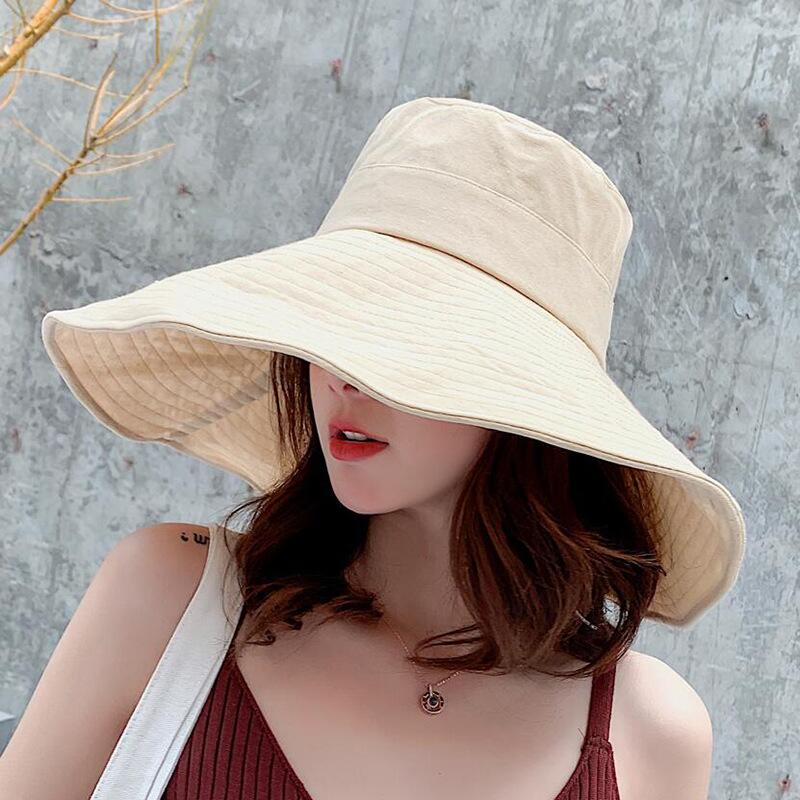 Big Wide Brim Beach Hat, Fashion Summer UV Protection Sun Hat