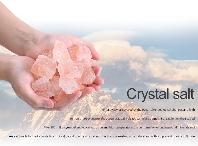 Crystal Natural Himalayan Salt Lamp - USB Led Multicolor Night Light Table