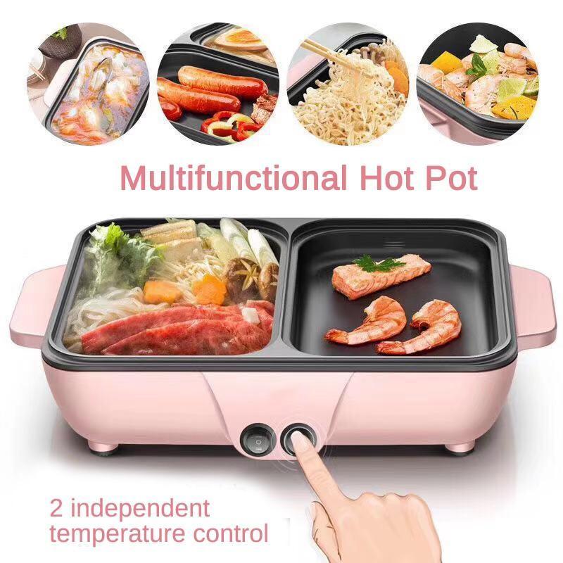 2 in 1 Mini Electric Cooking Pot