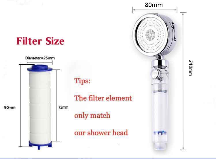 3 Modes Shower Head Skin Care High Pressure