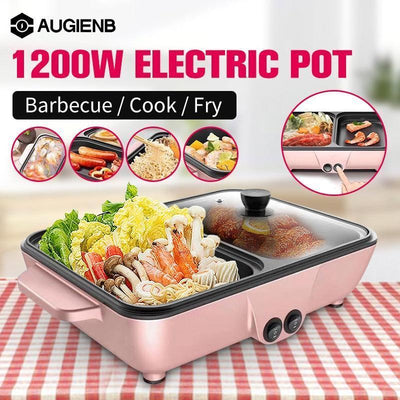 2 in 1 Mini Electric Cooking Pot