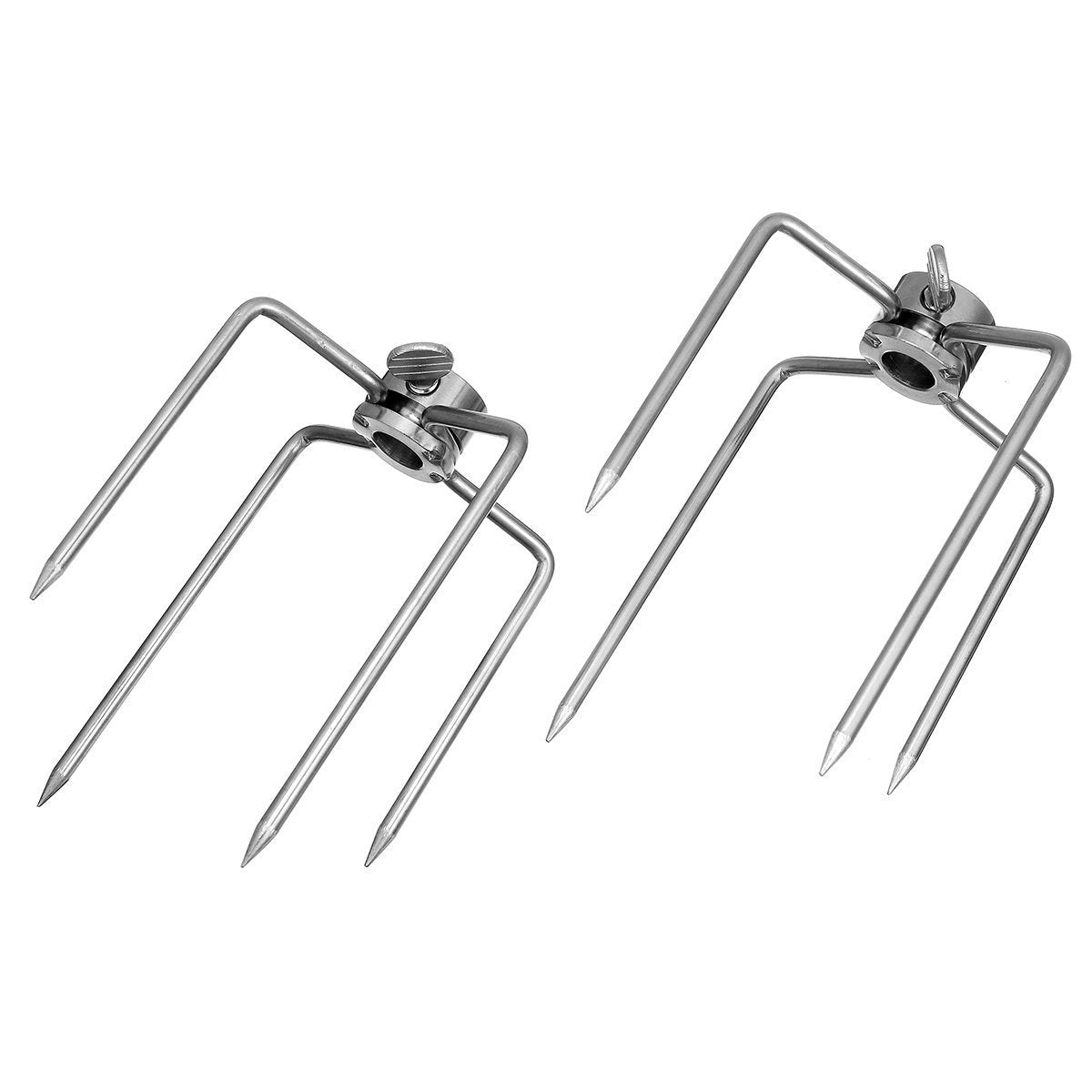 BBQ Forks 2Pcs/Set Stainless Steel Chicken Spit Fork