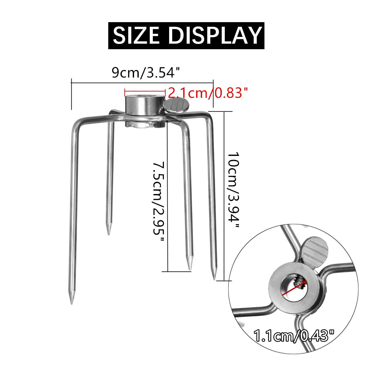 BBQ Forks 2Pcs/Set Stainless Steel Chicken Spit Fork