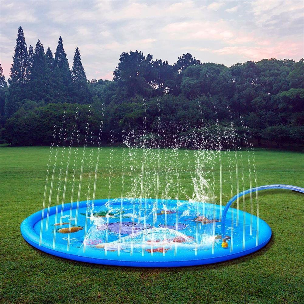 170/150/100cm Children Water Mat - Outdoor Inflatable Spray Water Sprinkler Mat