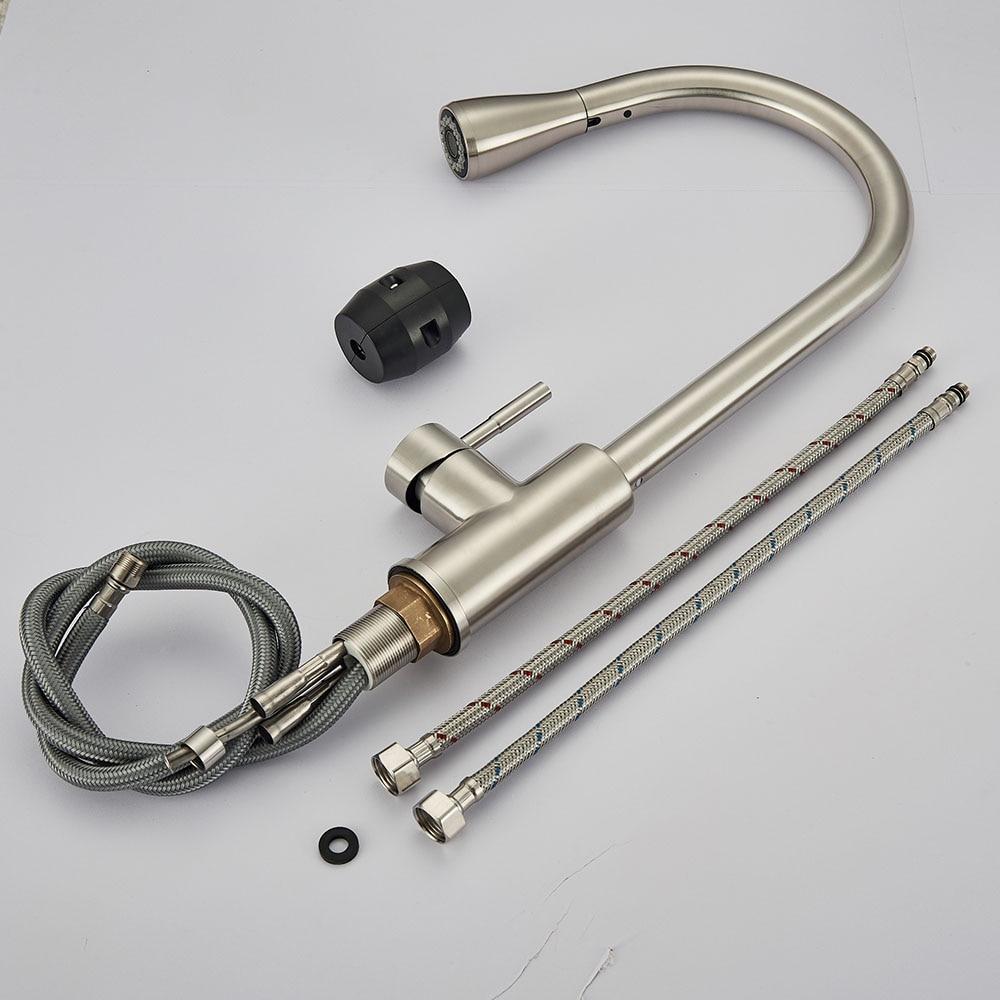 Brushed Nickel Faucet - Pull Out Faucet