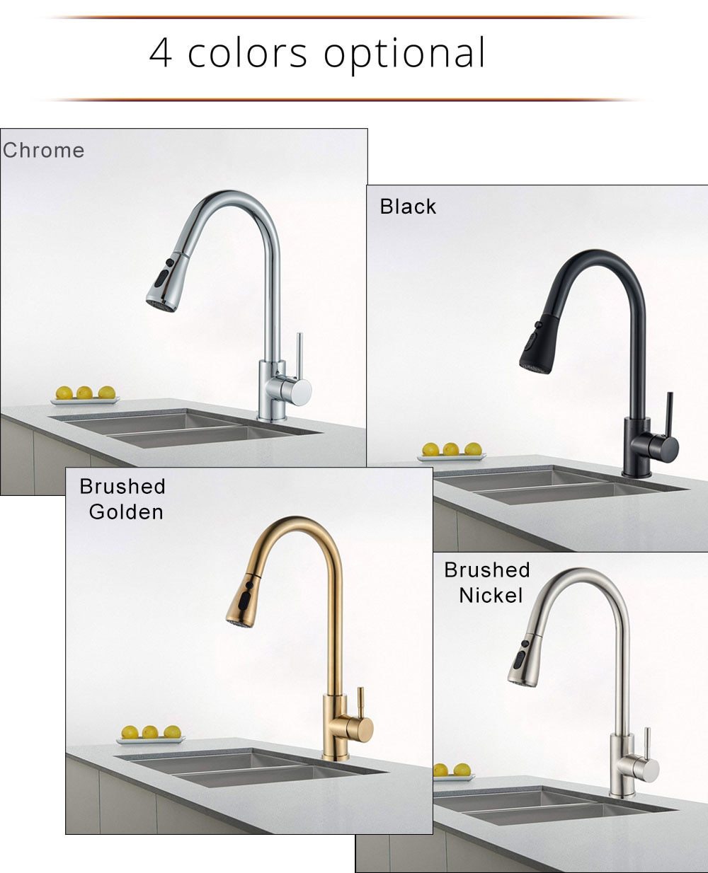 Brushed Nickel Faucet - Pull Out Faucet