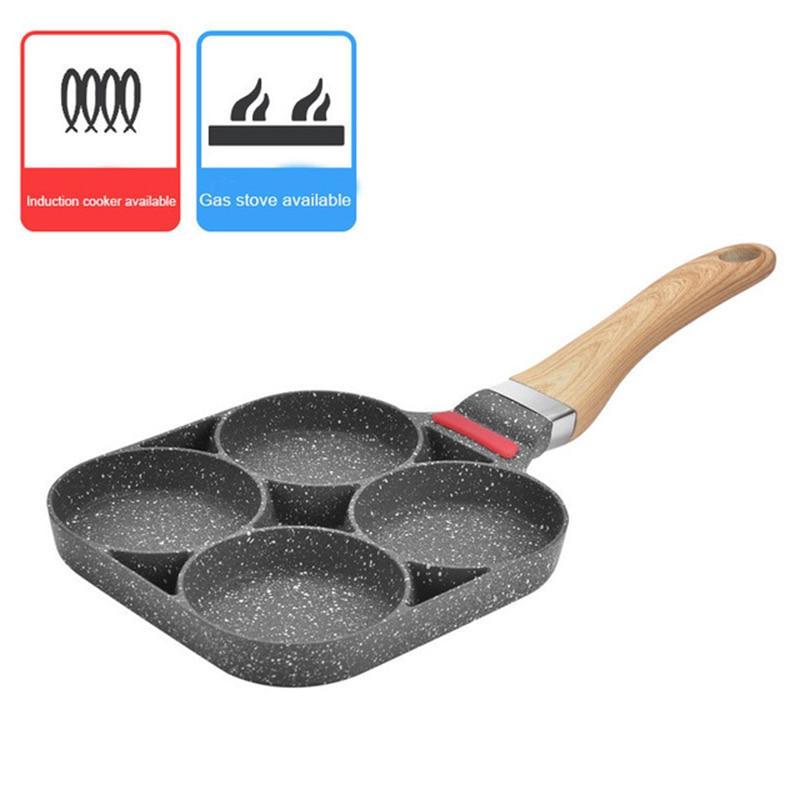 4 Hole Eggs Non-Stick Burger Flat Frying Pan