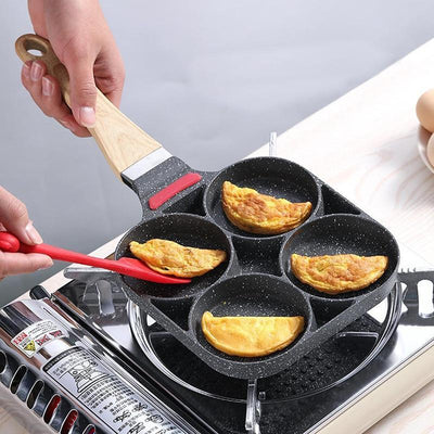 4 Hole Eggs Non-Stick Burger Flat Frying Pan