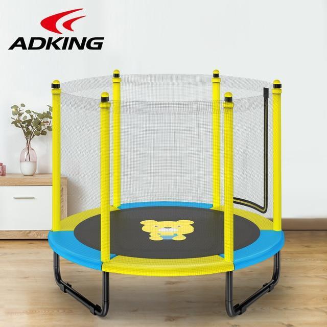 59Inch Indoor & Outdoor Trampoline with Enclosure For Child -  Foldable Design