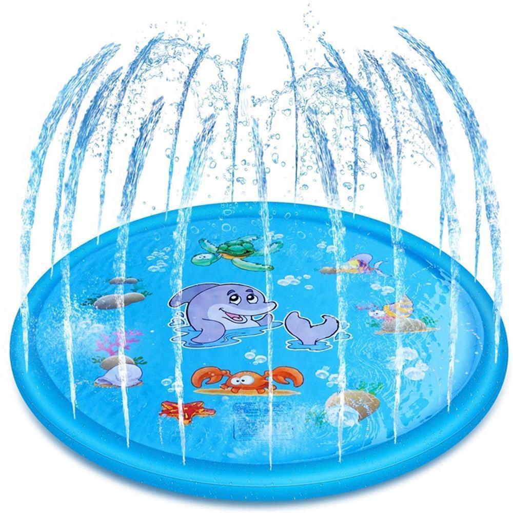 170/150/100cm Children Water Mat - Outdoor Inflatable Spray Water Sprinkler Mat