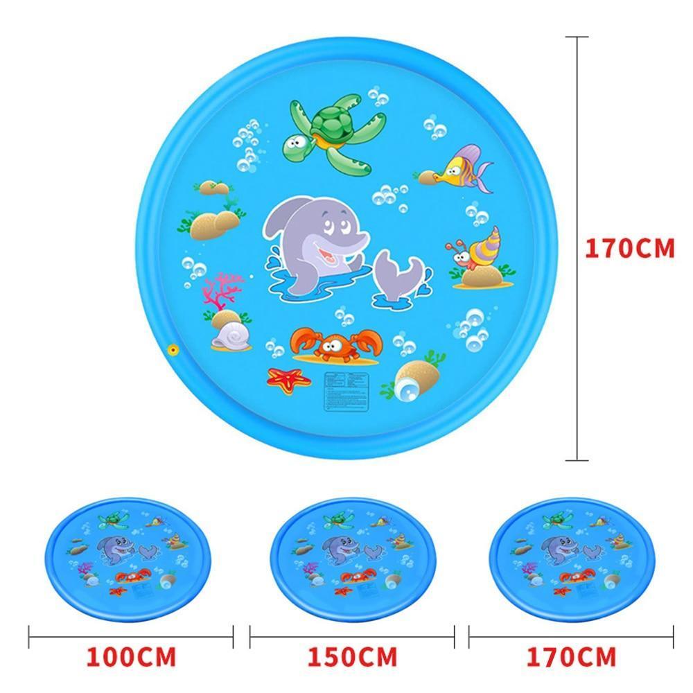 170/150/100cm Children Water Mat - Outdoor Inflatable Spray Water Sprinkler Mat