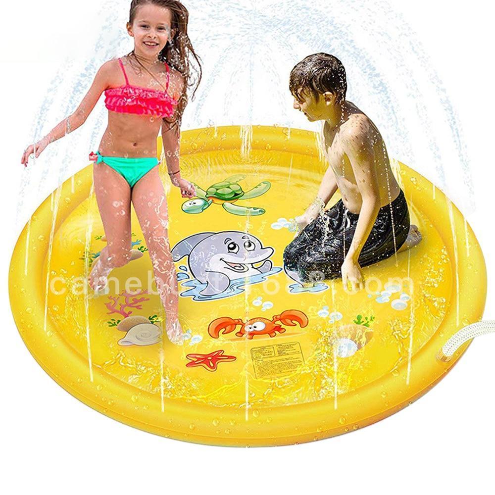 170/150/100cm Children Water Mat - Outdoor Inflatable Spray Water Sprinkler Mat