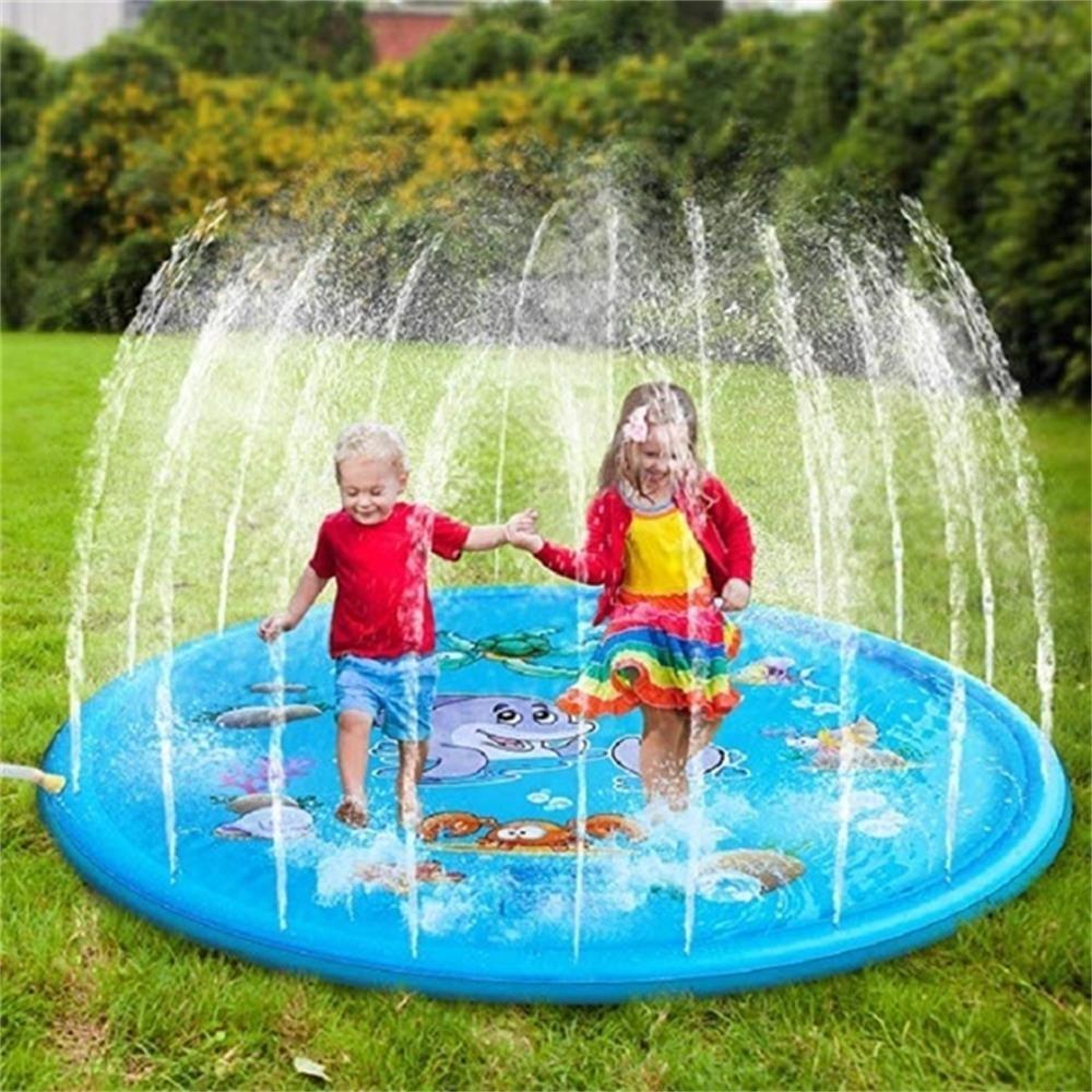 170/150/100cm Children Water Mat - Outdoor Inflatable Spray Water Sprinkler Mat