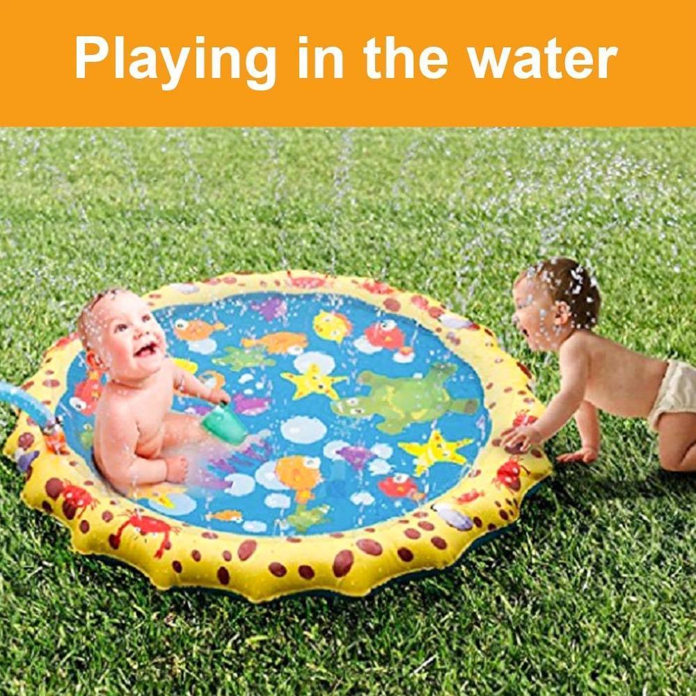 170/150/100cm Children Water Mat - Outdoor Inflatable Spray Water Sprinkler Mat