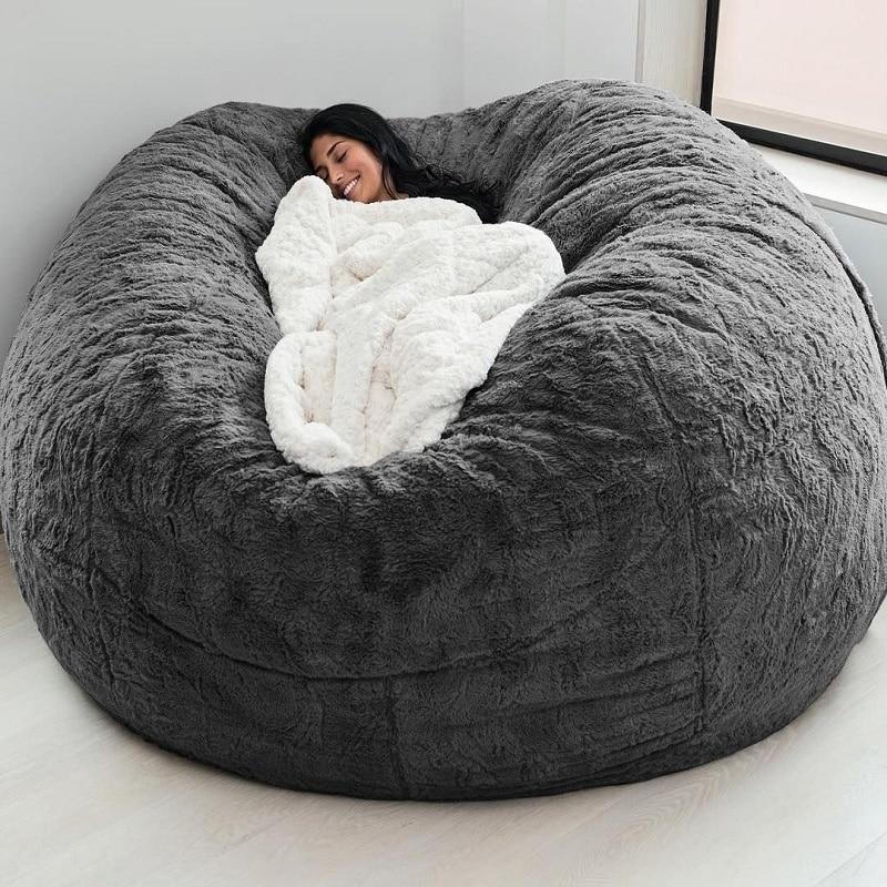 7FT 183cm Fur Giant Washable Bean Bag