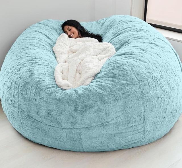 7FT 183cm Fur Giant Washable Bean Bag