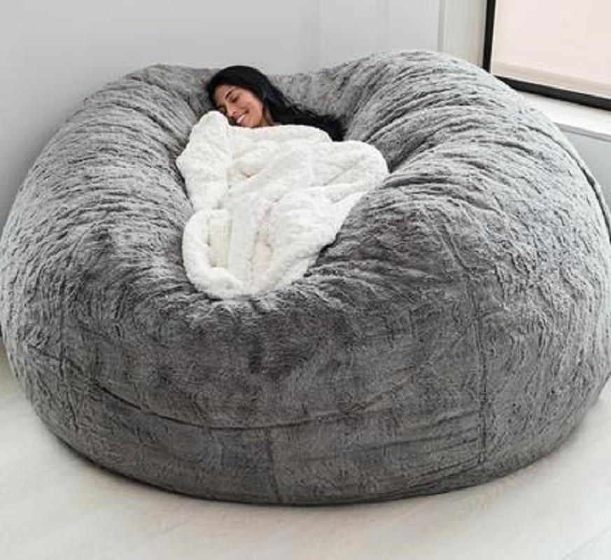 7FT 183cm Fur Giant Washable Bean Bag