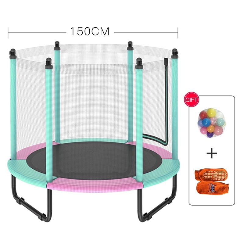 59Inch Indoor & Outdoor Trampoline with Enclosure For Child -  Foldable Design