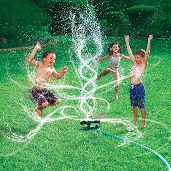 360 Degree Rotating Water Sprinkler - 3 Arms Nozzles Garden Irrigation Tools