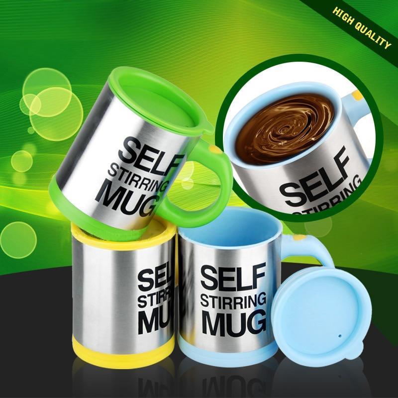 400ml Stainless Steel Automatic Self Stirring Mug with Lid