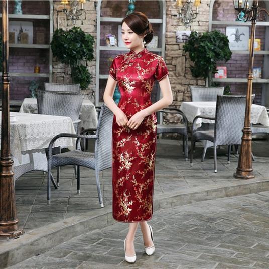 Chinese Traditional Women's Silk Satin Cheongsam