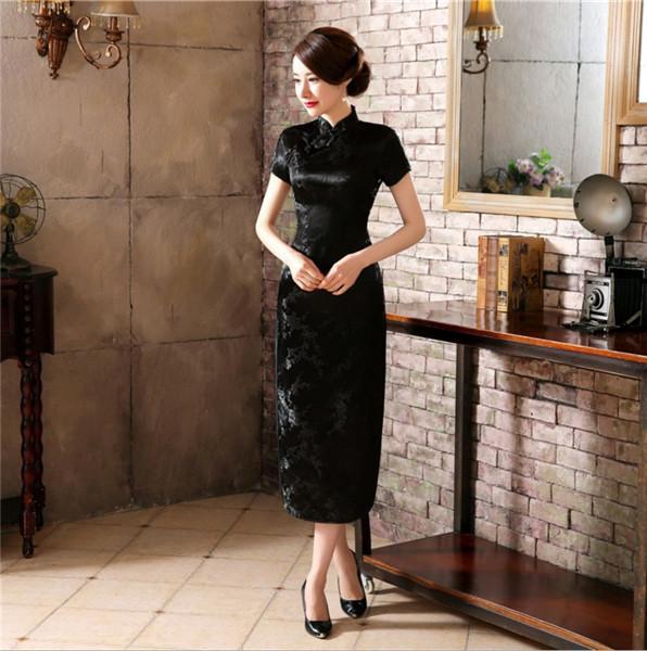 Chinese Traditional Women's Silk Satin Cheongsam