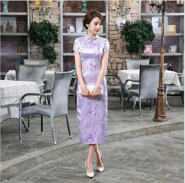 Chinese Traditional Women's Silk Satin Cheongsam