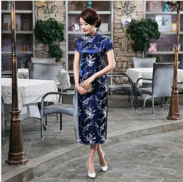 Chinese Traditional Women's Silk Satin Cheongsam