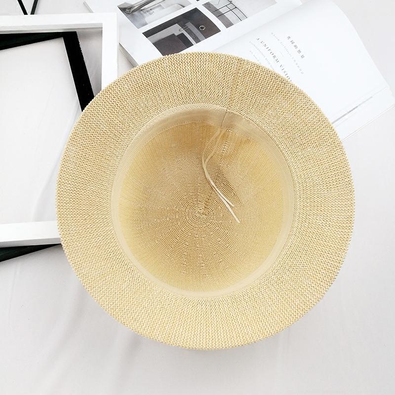Bow Pearl Ribbon Straw Hat