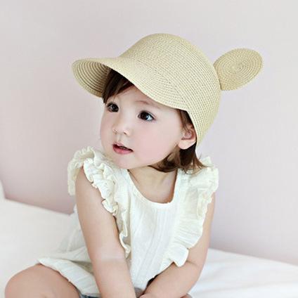 Cute Ears Children Straw Hat