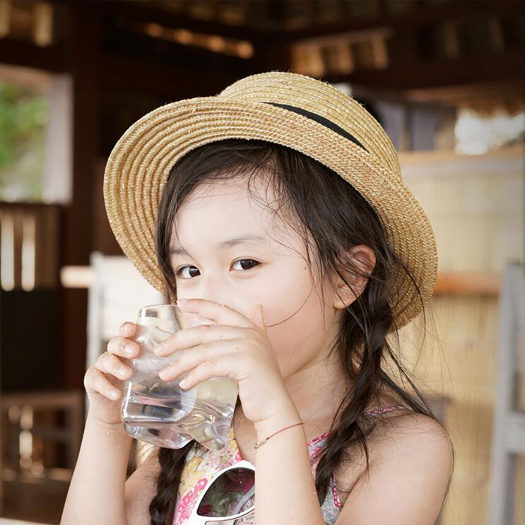 Cute Child Straw Bowknot Sun Hat