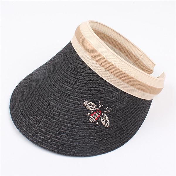 Bee Embroidery Beach Cap For Kids And Adult