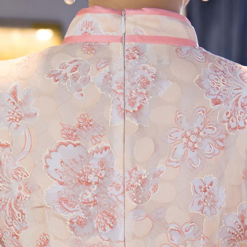Chinese Style Party Dress Lady Ankle-Length Qipao