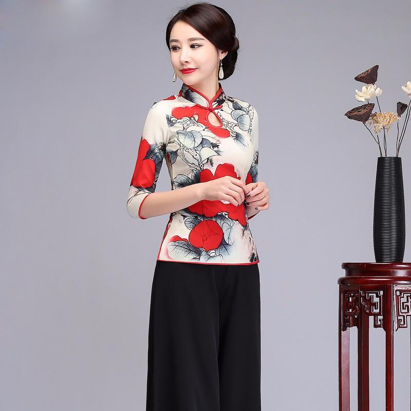 Chinese Women Slim Elegant Satin Tang Clothing