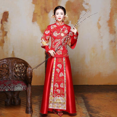 China Traditional Dress Wedding Qipao