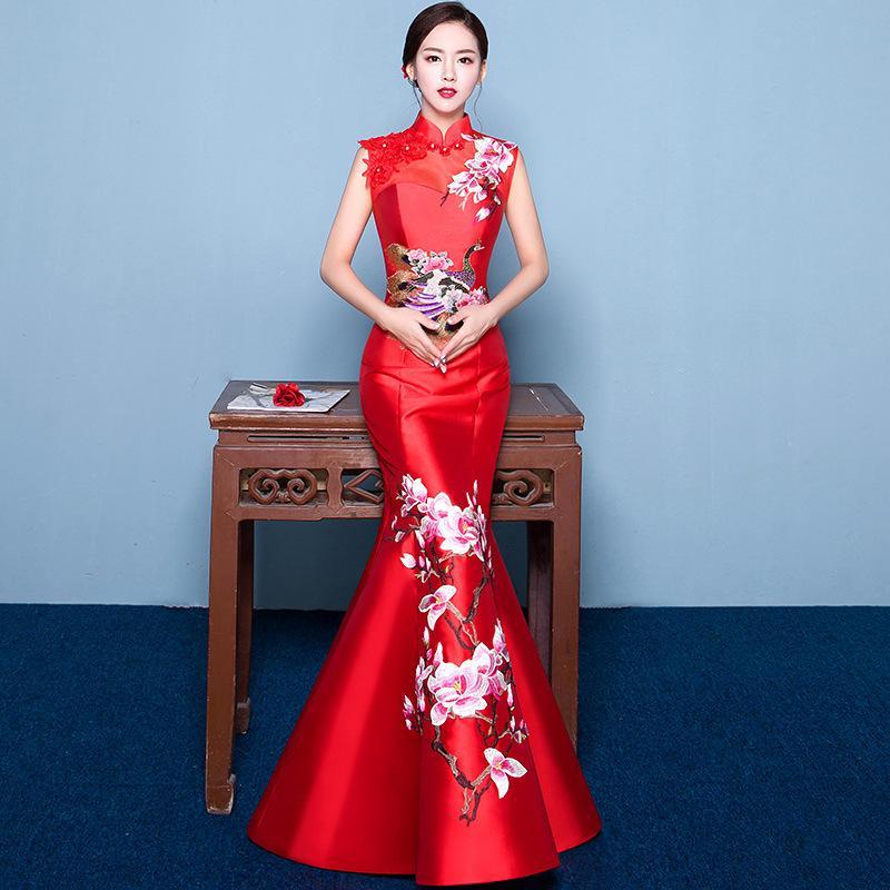 Chinese Traditional Bride Wedding Cheongsam
