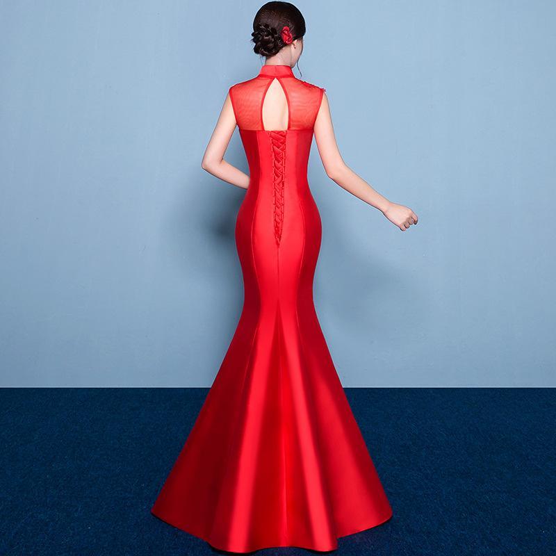 Chinese Traditional Bride Wedding Cheongsam