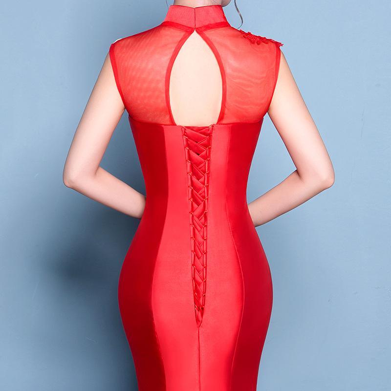 Chinese Traditional Bride Wedding Cheongsam