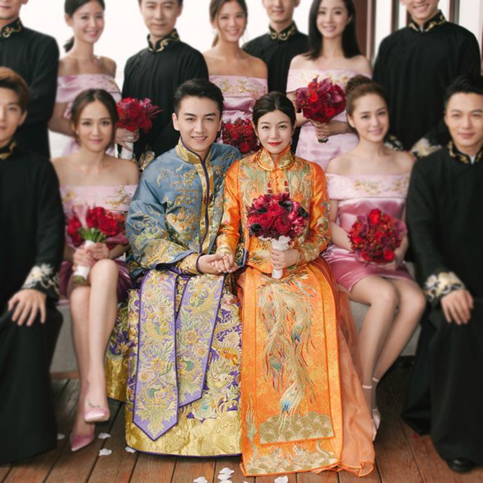 Bridal groom Gown Chinese Traditional Dress