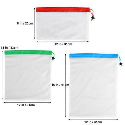 12pcs Reusable Produce Bags