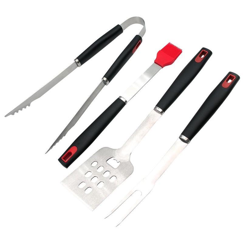 4pcs Non-slip Stainless Steel BBQ Tools