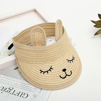 2019 Summer Children's Cat Empty Top Straw Hat