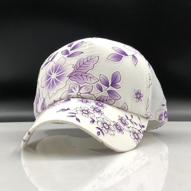 2019 Simple Women's Baseball Cap,Painting Embroidery Flower Girls Snapback Hats